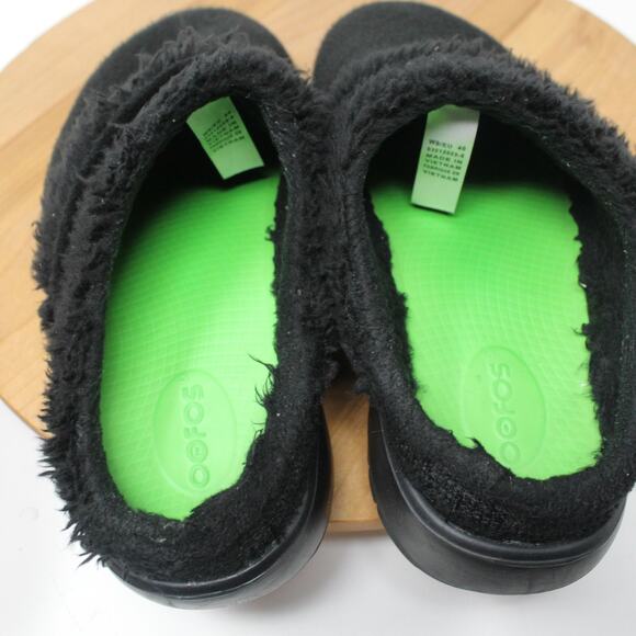 OOFOS Shoes Womens 9 OOcoozie Mule Slip On Clog Black Slippers Recovery Casual - Picture 8 of 9